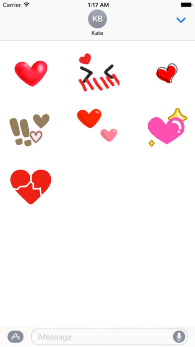 Animated Sweet Heart Heartmoji Sticker screenshot 2