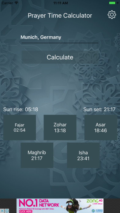 PrayerTimeCalculator screenshot 3