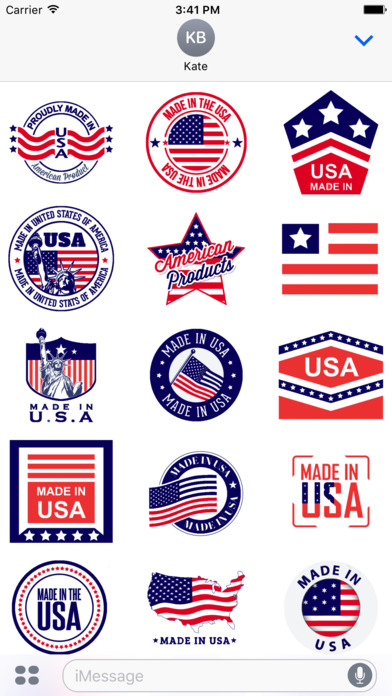 USA emojis - 4th July stickers screenshot 2