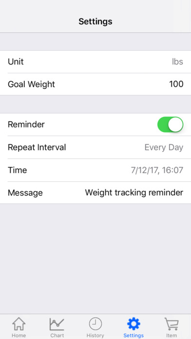 Body Weight Loss Tracker With Record Chart And Log screenshot 3