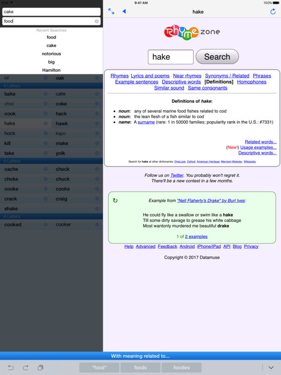 RhymeZone on the App Store