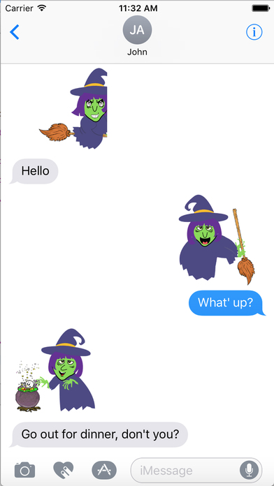 Mrs.Clumsy - Animated Witch Emoji GIF screenshot 4