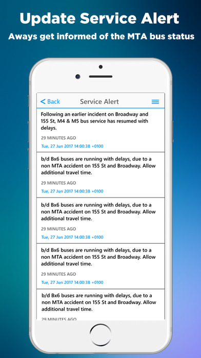 NYC Bus Time App (MTA) screenshot 2