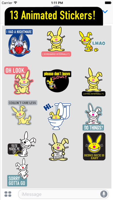 It's Happy Bunny Animated Stickers screenshot 2