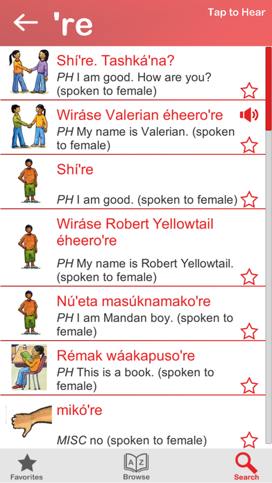 Mandan Dictionary screenshot 2