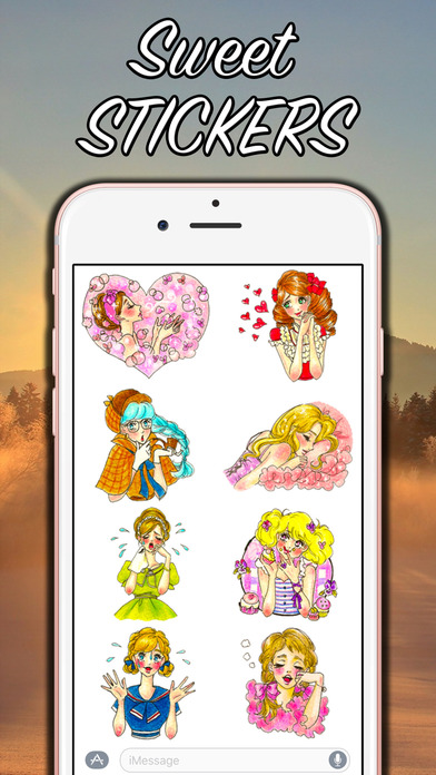Princess Girls > Stickers! screenshot 2