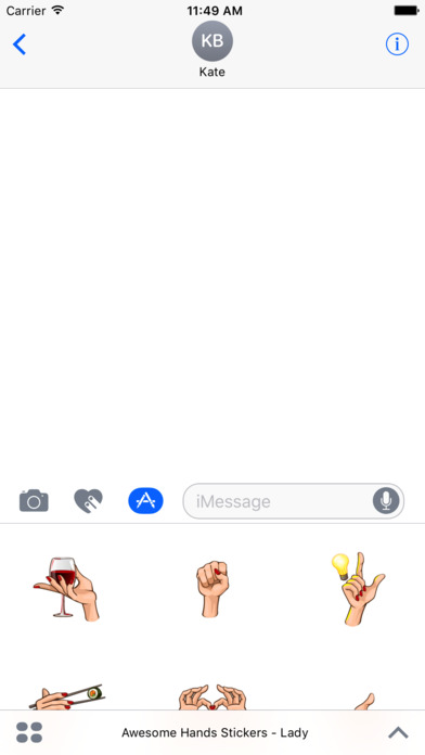 Awesome Hands Stickers - Lady screenshot 4