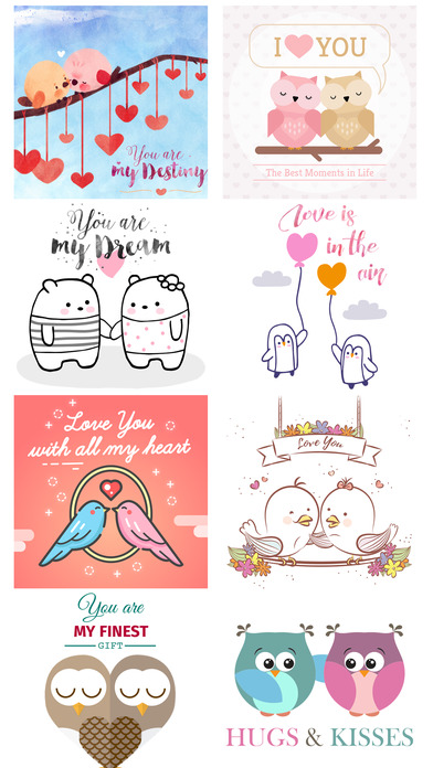 Love Quotes with Lovely & Cute Animal Couple Pack screenshot 4