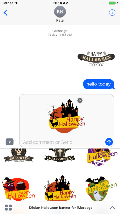 Sticker Halloween banner screenshot 2
