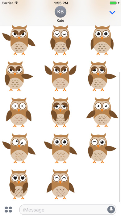 Owl Emoji & Stickers for text screenshot 2