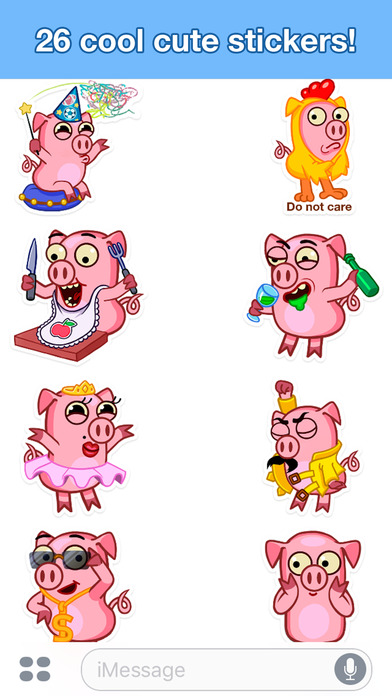 Pig Willie - Cute stickers screenshot 3