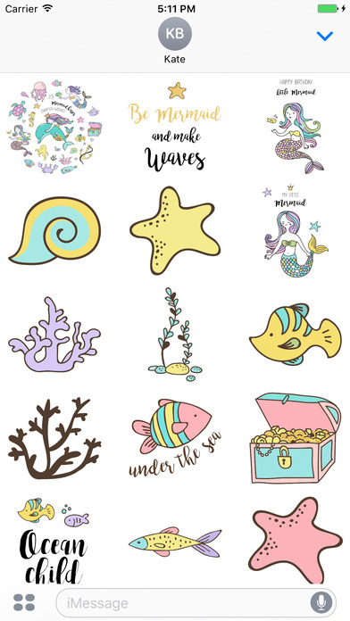 Little Mermaid - Sticker Pack screenshot 2
