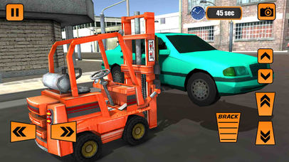 real police car parking forklift simulator screenshot 2