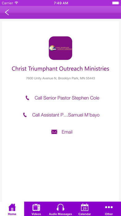 Christ Triumphant Outreach Ministries screenshot 2