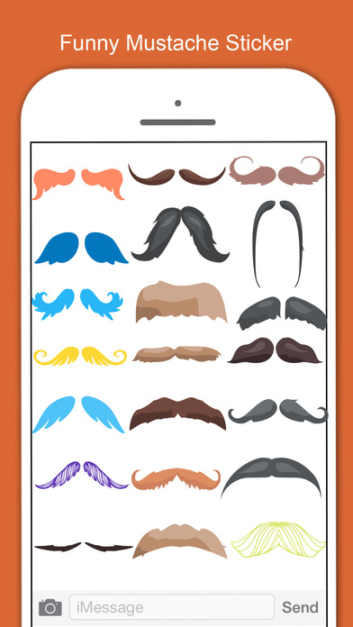 Mustache Stickers Pack For Men screenshot 2