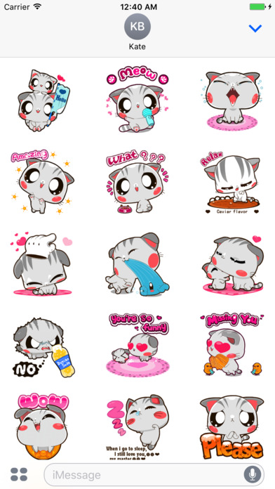 Animated Cat Kitty Stickers screenshot 2