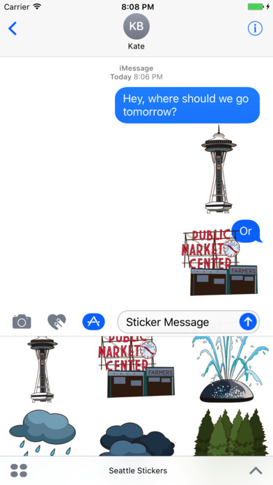 Seattle Stickers for iMessage screenshot 3