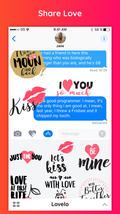 Love Chat Romantic Stickers screenshot 2