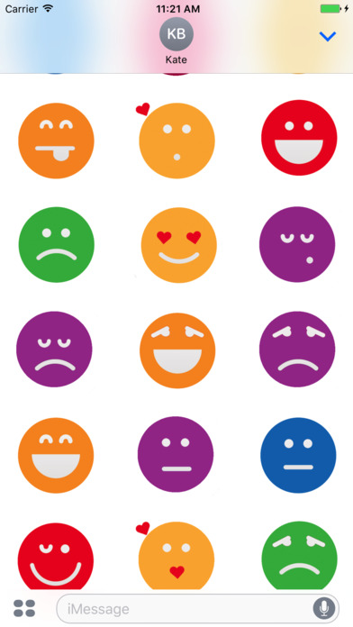 Stickers Emoji for iMessage HD screenshot 2