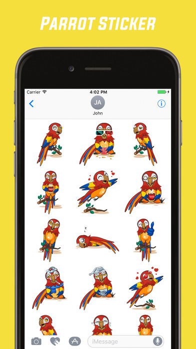 Parrot Stickers For iMessage screenshot 3