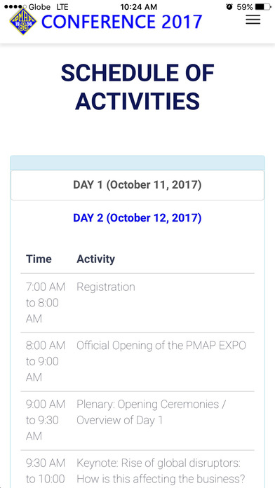 PMAP Conference App screenshot 2