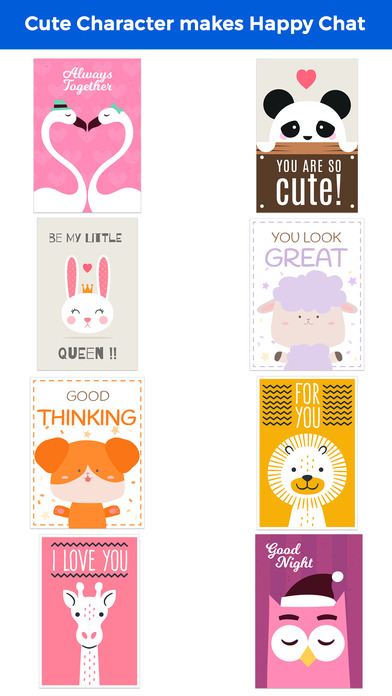 Happy Talk by Cute & Lovely Animal Characters screenshot 2