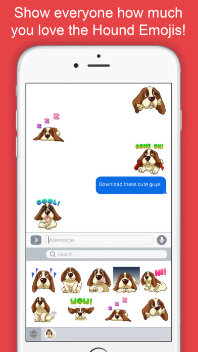 HoundMoji - Basset Hound Emojis & Stickers screenshot 2