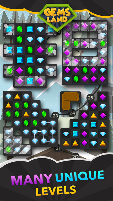 Gems Land: jewels and a color puzzle game screenshot 3