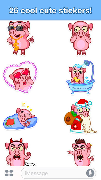 Pig Willie - Cute stickers screenshot 4