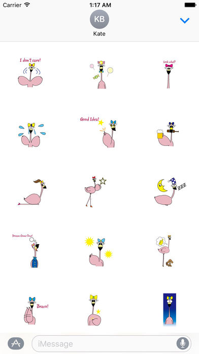 Young Lazy Flamingo Sticker screenshot 2