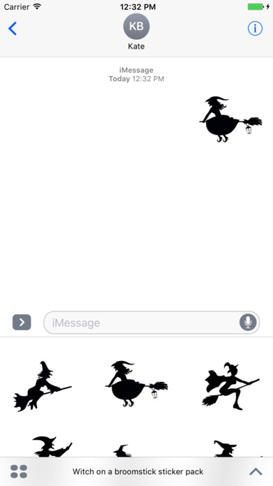 Witch on a broomstick stickers screenshot 4