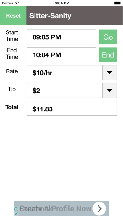 Sitter-Sanity:  Babysitter Cost Calculator screenshot 3