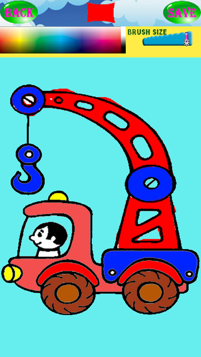 Coloring Book Crane Truck For Painting Game screenshot 3