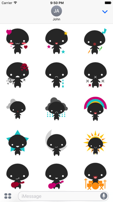 Black Character Stickers screenshot 3