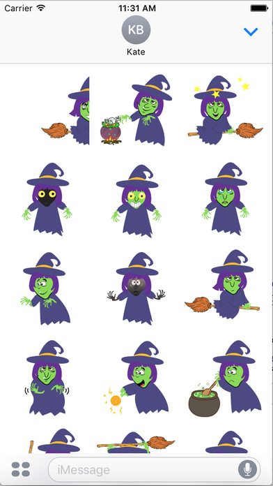 Mrs.Clumsy - Animated Witch Emoji GIF screenshot 2