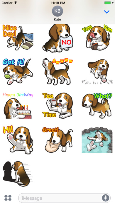 Beagle Dog Lovely Stickers screenshot 4