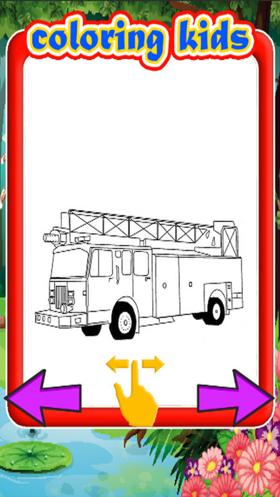 Draw Fire Truck For Coloring Book Game screenshot 3