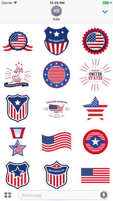 USA emojis - 4th July stickers screenshot 4