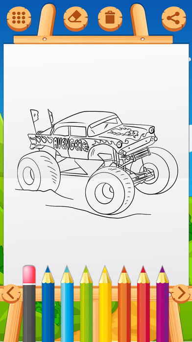 Vehicle Coloring Book Game screenshot 3