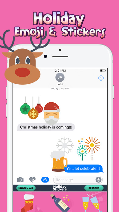 Holiday Emoji & Stickers screenshot 2