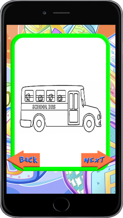 Coloring Book School Bus Cartoon Painting screenshot 4
