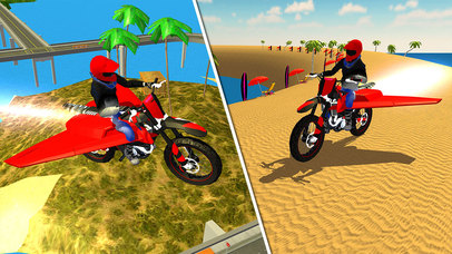 Flying Bike Beach Sim screenshot 4