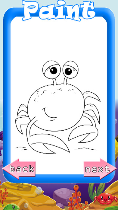 Ocean Animal Book Coloring Rad Crabs Pages screenshot 2