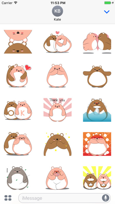 Hamster Fat Animated Stickers screenshot 2