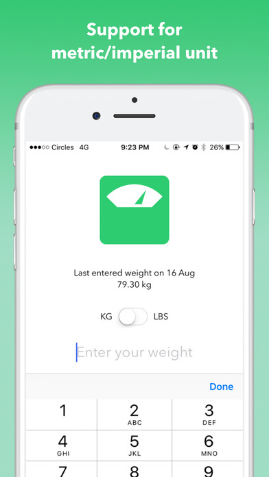 LogWeight for Health App screenshot 2