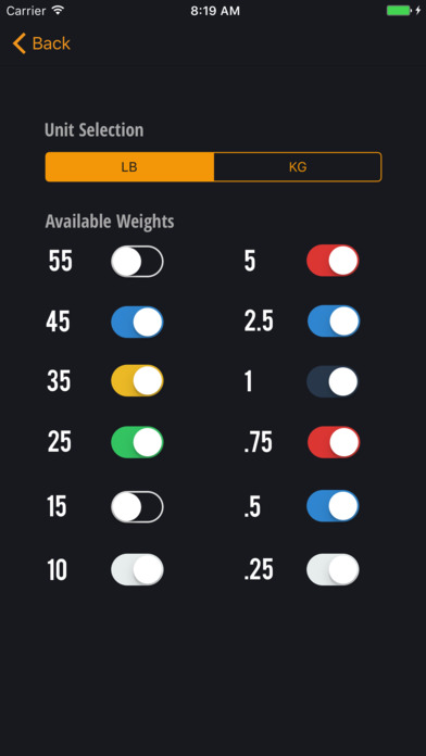 Bumpers: Barbell Calculator for iOS screenshot 4