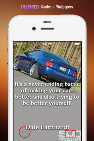 Mustang Wallpapers HD: Famous Quotes with Cool Cars Background screenshot 4