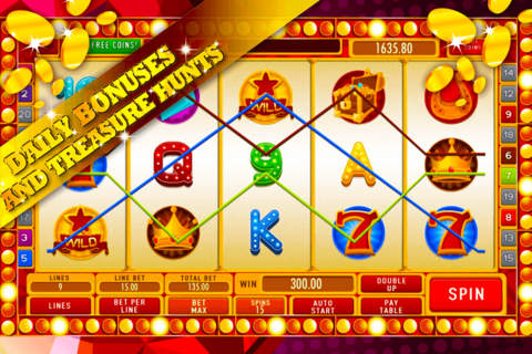 Jewels Slot Machine: Use your card-game secret strategies and win the digital golden crown screenshot 3