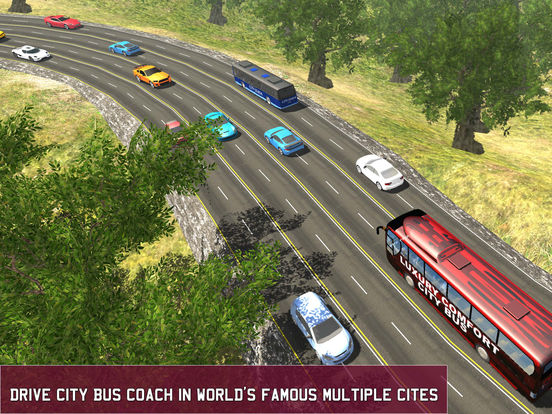 туристический автобус шоссе холм восхождение для iPad
