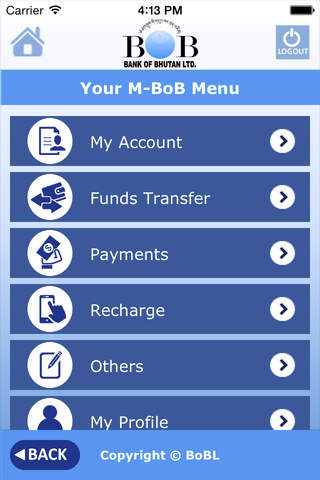 Bank of Bhutan Mobile Banking (M-BoB) screenshot 4
